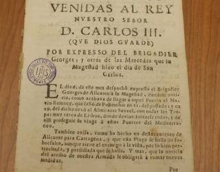 Noticias de la guerra. En esta época, así como en la anterior guerra de separación (s. XVII), proliferan las hojas de noticias con la narración de hechos de guerra y otros eventos.