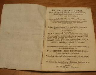 Funeral organizado por Consell de Cent, en honor del emperador del Sacro Imperio, José I, hermano del archiduque Carlos. Carlos se convirtió emperador, pero ni a los ingleses, ni a los holandeses, les interesaba una unión del imperio y la corona española en la misma persona. Los catalanes quedarían solos.