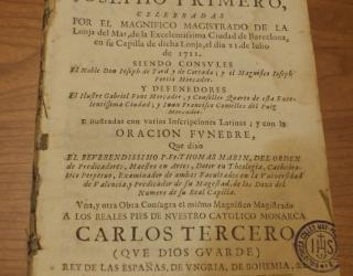 Exequias por la muerte del emperador, celebradas por el Consolat de Mar de Barcelona.