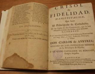 Justificación de resistencia de los catalanes a abandonar la causa austracista. Se reafirma la voluntad de defender las constituciones y la causa de la libertad.